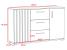 Comoda moderna cu 3 sertare si 2 usi, 140x38x80 cm, finisaj negru craft Household NewTrend