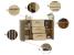 Comoda moderna cu 3 sertare si 2 usi, 140x38x80 cm, finisaj negru craft Household NewTrend