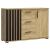 Comoda Montana 120 cu 2 usi si 3 sertare, 120x37x80 cm, craft si negru Household NewTrend