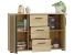 Comoda Montana 120 cu 2 usi si 3 sertare, 120x37x80 cm, craft si negru Household NewTrend