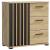 Comoda Montana 80 cu 3 sertare si 1 usa, 81x37x80 cm, negru si stejar craft Household NewTrend