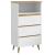 Comoda biblioteca Norge 03 cu 3 sertare si raft deschis, 65x37x119 cm, alb si stejar craft Household NewTrend