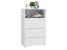 Comoda cu 3 sertare si raft deschis Neo 03, 65x37x106 cm, finisaj mat, alb Household NewTrend