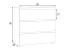 Comoda cu 3 sertare NEO 80, 80x40x80 cm, finisaj alb mat Household NewTrend