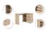 Birou colt Norge cu 3 sertare si 2 rafturi, 124x89x75 cm, antracit si craft Household NewTrend