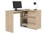 Birou colt Norge cu 3 sertare si 2 rafturi, 124x89x75 cm, stejar Household NewTrend