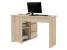 Birou colt Norge cu 3 sertare si 2 rafturi, 124x89x75 cm, stejar Household NewTrend