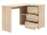 Birou colt Norge cu 3 sertare si 2 rafturi, 124x89x75 cm, stejar Household NewTrend