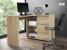 Birou colt Norge cu 3 sertare si 2 rafturi, 124x89x75 cm, stejar Household NewTrend
