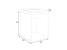 Taburet pentru masuta de toaleta cu sezut confortabil, 30x30x42 cm, negru Household NewTrend