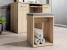 Taburet pentru masuta de toaleta cu sezut confortabil, 30x30x42 cm, stejar Household NewTrend
