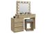 Masa de toaleta si machiaj Adele cu 5 sertare si oglinda 12 LED, 113x47x142 cm, craft Household NewTrend