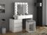 Masa de toaleta si machiaj Adele cu 5 sertare si oglinda 12 LED, 113x47x142 cm, alb Household NewTrend