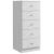 Comoda verticala Cristal cu 5 sertare, MDF, 40x38x94 cm, alb mat Household NewTrend