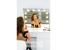 Masa de toaleta si machiaj Cristal Full cu oglinda LED si 5 sertare, 110x47x77 cm, alb Household NewTrend