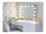 Masa de toaleta si machiaj Cristal Full cu oglinda LED si 5 sertare, 110x47x77 cm, alb Household NewTrend