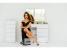 Masa de toaleta si machiaj Cristal Full cu oglinda LED si 5 sertare, 110x47x77 cm, alb Household NewTrend