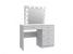 Masa de toaleta si machiaj Cristal 12 LED cu oglinda si 5 sertare, 110x47x77 cm, alb Household NewTrend