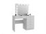 Masa de toaleta si machiaj Cristal 12 LED cu oglinda si 5 sertare, 110x47x77 cm, alb Household NewTrend
