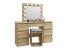 Masa de toaleta si machiaj cu oglinda LED si 7 sertare, 120x43x140 cm, craft Household NewTrend
