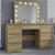 Masa de toaleta si machiaj cu oglinda LED si 7 sertare, 120x43x140 cm, craft Household NewTrend