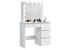 Masa de toaleta si machiaj Madlen cu oglinda LED si 4 sertare, 94x43x140 cm, alb Household NewTrend