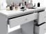 Masa de toaleta si machiaj Madlen cu oglinda LED si 4 sertare, 94x43x140 cm, alb Household NewTrend