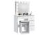 Masa de toaleta si machiaj Madlen cu oglinda LED si 4 sertare, 94x43x140 cm, alb Household NewTrend