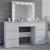 Masa de toaleta si machiaj cu oglinda LED si 7 sertare, 120x43x140 cm, alb Household NewTrend