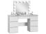 Masa de toaleta si machiaj cu oglinda LED si 7 sertare, 120x43x140 cm, alb Household NewTrend