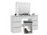 Masa de toaleta si machiaj cu oglinda LED si 7 sertare, 120x43x140 cm, alb Household NewTrend