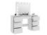 Masa de toaleta si machiaj cu oglinda LED si 7 sertare, 120x43x140 cm, alb Household NewTrend