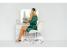Masa de toaleta si machiaj cu oglinda LED si 7 sertare, 120x43x140 cm, alb Household NewTrend
