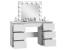 Masa de toaleta si machiaj cu oglinda LED si 7 sertare, 120x43x140 cm, alb Household NewTrend