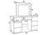 Masa de toaleta si machiaj cu oglinda LED si 7 sertare, 120x43x140 cm, sonoma Household NewTrend