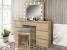 Masa de toaleta si machiaj cu oglinda LED si 7 sertare, 120x43x140 cm, sonoma Household NewTrend