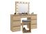 Masa de toaleta si machiaj cu oglinda LED si 7 sertare, 120x43x140 cm, sonoma Household NewTrend