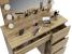Masa de toaleta si machiaj Hollywood cu oglinda LED si 4 sertare, 94x43x140 cm, craft Household NewTrend
