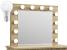 Masa de toaleta si machiaj Hollywood cu oglinda LED si 4 sertare, 94x43x140 cm, craft Household NewTrend