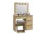 Masa de toaleta si machiaj Hollywood cu oglinda LED si 4 sertare, 94x43x140 cm, craft Household NewTrend