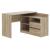 Birou colt Delta 120x50x75 cm cu comoda 100x42x72 cm, 2 sertare, montaj stanga/dreapta, sonoma Household NewTrend