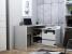 Birou colt Delta 120x50x75 cm cu comoda 100x42x72 cm, 2 sertare, montaj stanga/dreapta, alb Household NewTrend
