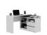 Birou colt Delta 120x50x75 cm cu comoda 100x42x72 cm, 2 sertare, montaj stanga/dreapta, alb Household NewTrend