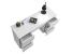 Birou cu 7 sertare Beta 4 120x43x75 cm, design minimalist, alb Household NewTrend