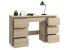 Birou cu 7 sertare Beta 4 120x43x75 cm, design minimalist, sonoma Household NewTrend