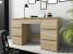 Birou cu 7 sertare Beta 4 120x43x75 cm, design minimalist, sonoma Household NewTrend