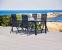Set 4 scaune gradina 70x57x106 cm, pliante cu spatar reglabil 7 pozitii, structura otel si textilena, negru Household NewTrend