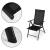 Set 4 scaune gradina 70x57x106 cm, pliante cu spatar reglabil 7 pozitii, structura otel si textilena, negru Household NewTrend