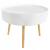 Masuta de cafea rotunda 60x40 cm, cu blat detasabil si spatiu depozitare, picioare din lemn de pin, alba Household NewTrend