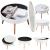 Masuta de cafea rotunda 60x40 cm, cu blat detasabil si spatiu depozitare, picioare din lemn de pin, alba Household NewTrend